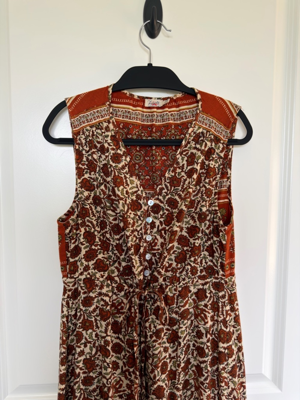 Faherty Ojai Dress Umber Folly Floral (PLEASE READ DESCRIPTION) - Picture 7 of 8